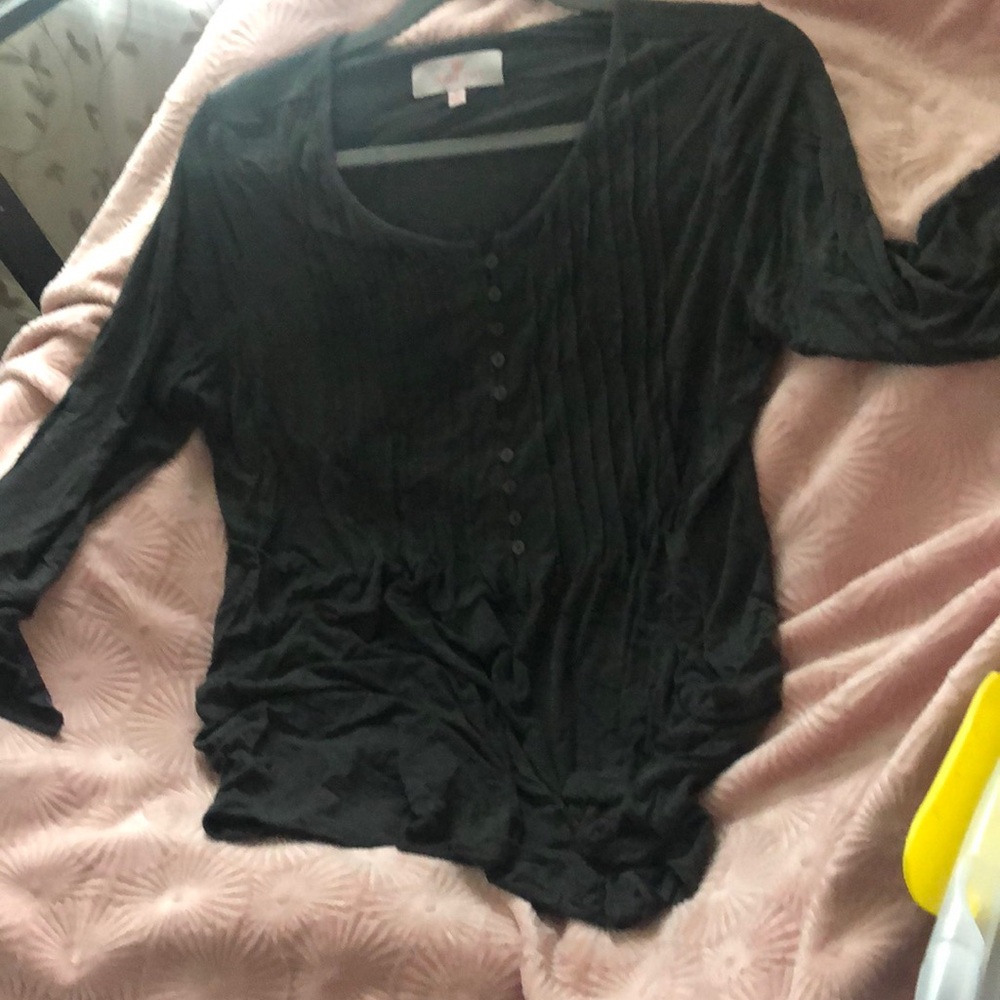 Laurie felt size medium scoop, neck tunic style top gray